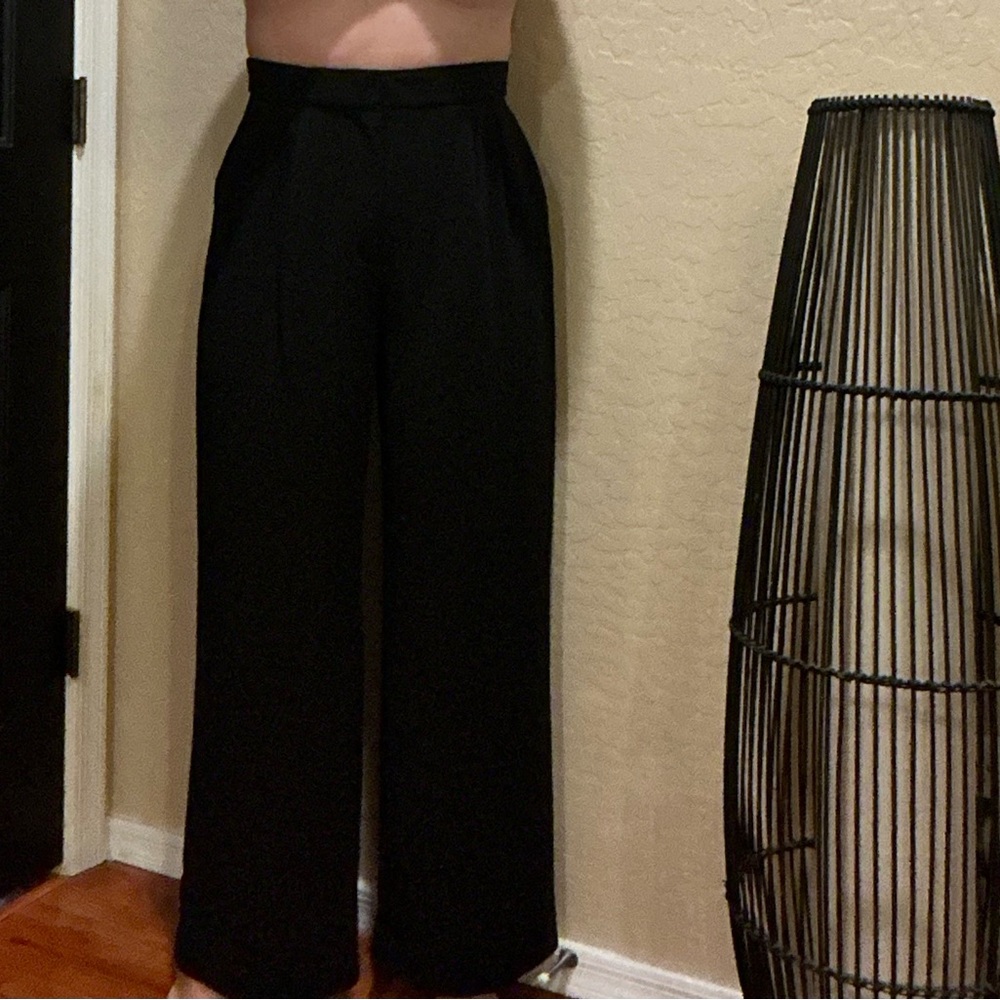 Express Classic Black Wide-Leg high waisted dress Pants